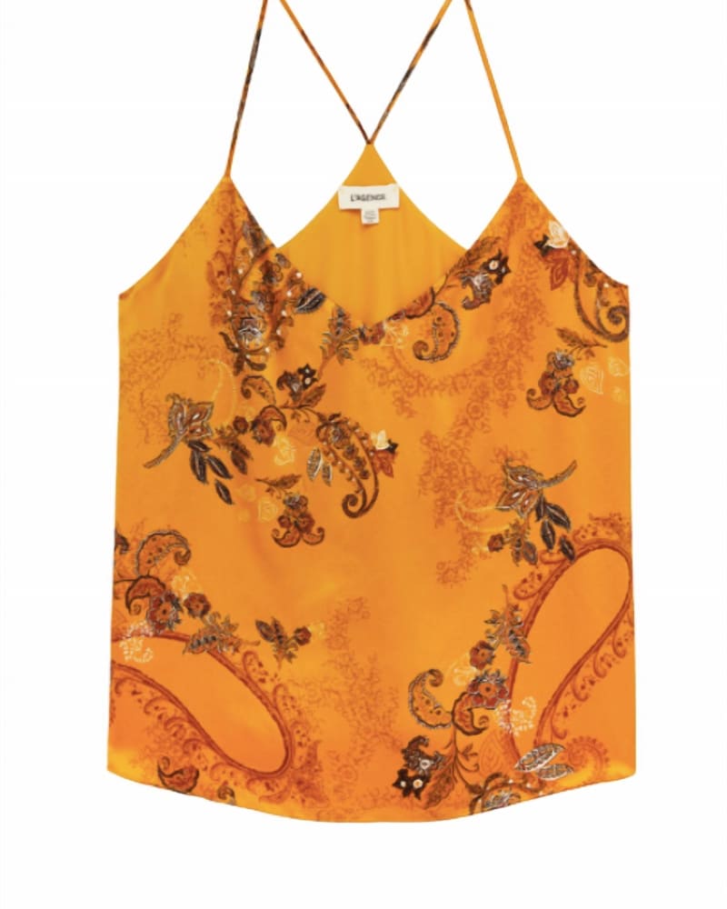 Front of a size L Kylee Racerback Tank in Arrowood in Arrowood by L'Agence. | dia_product_style_image_id:334386